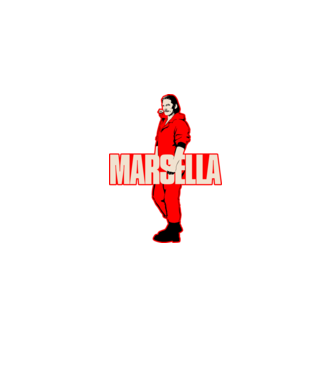 mareille la casa de papel model negru pe tricou