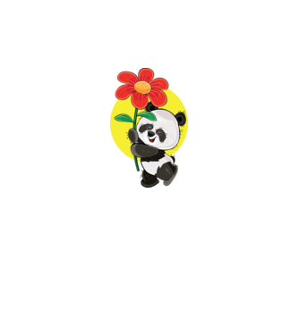Dragoste panda model negru pe tricou
