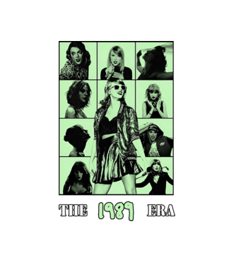 Taylor Swift ERAS green model alb pe tricou