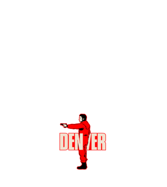 denver la casa de papel model alb pe tricou