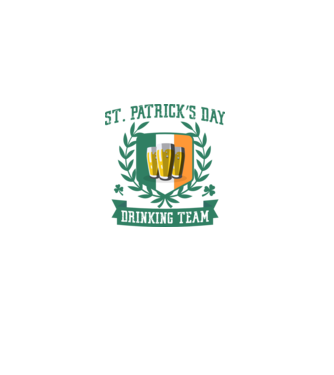 St Patrick Drinking team model alb pe tricou