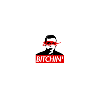 bitchin eleven model alb/roșu pe tricou