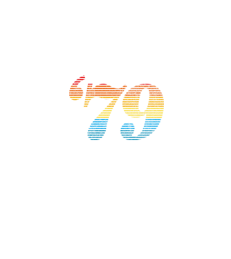 Retro Birthday 1979 model albastru jeanși pe tricou