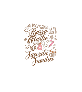 Favorita familiei MARTIE model alb pe tricou