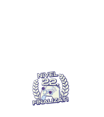 Nivel 22 finalizat! model negru pe tricou