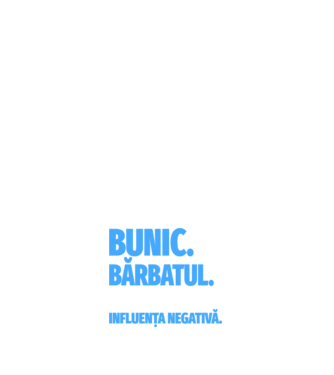Bunic model negru pe tricou