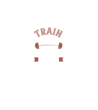 Train Hard model negru pe tricou