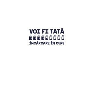Voi fi tată - încărcare în curs model alb pe tricou
