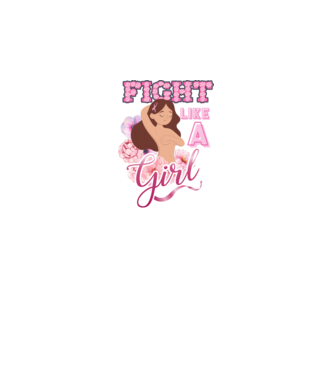FIGHT like a girl model alb pe tricou