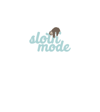 Sloth mode model alb pe tricou