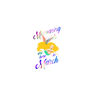 Mermazing girls are born march model negru pe tricou