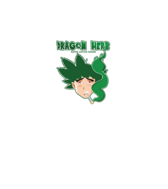 dragon herb smoke model negru pe tricou