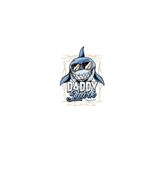 Daddy Shark model albastru jeanși pe tricou