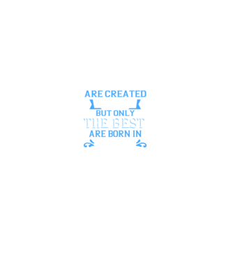 All men created equal but only the beat are born in june model albastru închis pe tricou