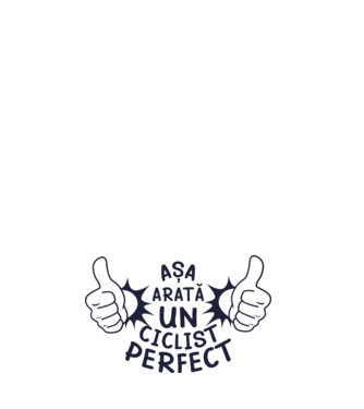 Așa arată un CICLIST perfect model alb pe tricou