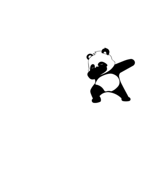 Panda DAB model galben neon pe tricou