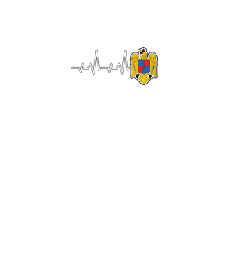 ROMANIA heartbeat model negru pe tricou