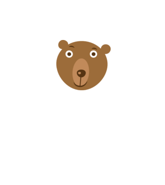 Bear Face model alb/roșu pe tricou