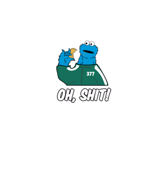 cookie monster squid game parody model negru pe tricou