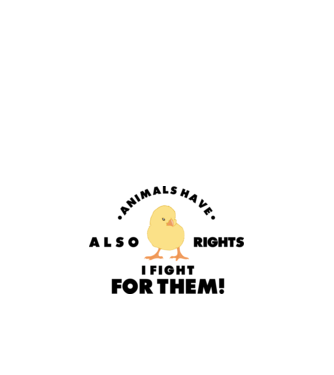 Animals also have rights model alb pe tricou