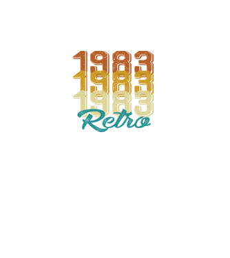 1983 retro model alb pe tricou