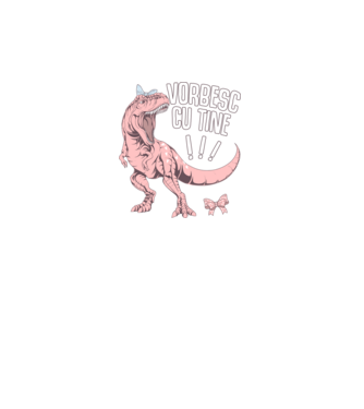 Vorbesc cu tine! #mamasaurus model negru pe tricou