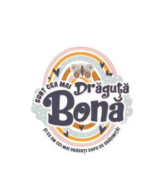 Sunt cea mai drăguță bonă! ... și eu am cei mai drăguți copii de grădiniță! model alb pe tricou