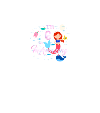 Mermazing Birthday 6 model negru pe tricou