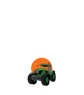 TRACTOR model alb pe tricou