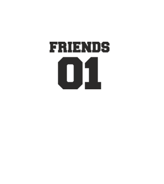 Friends 01 model alb pe tricou