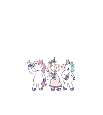 unicorn Bachelorette model alb pe tricou