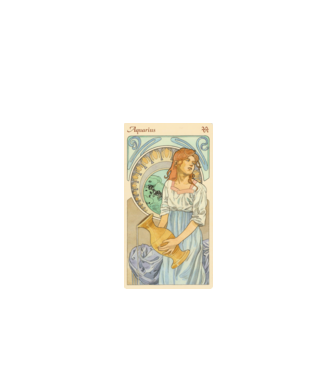 Horoscop Tarot VARSATOR model alb pe tricou