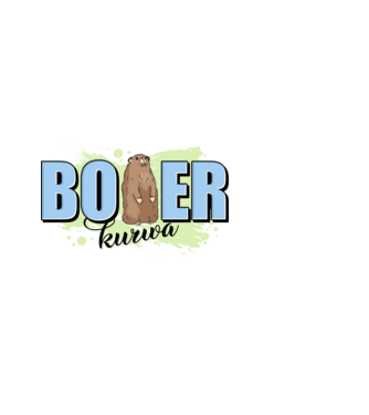 Bober Kurwa model albastru deschis pe tricou