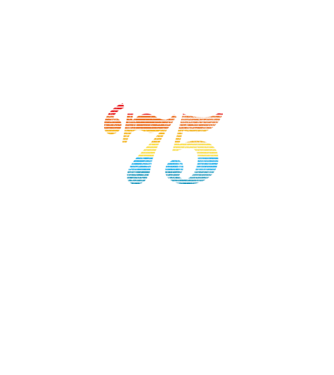 Retro Birthday 1975 model negru pe tricou