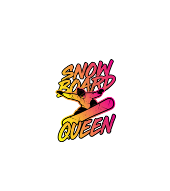 snowboard queen model negru pe tricou