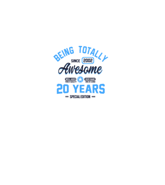 20 years of being totally awesome model alb pe tricou