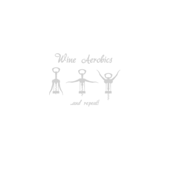 Wine Aerobics model negru pe tricou