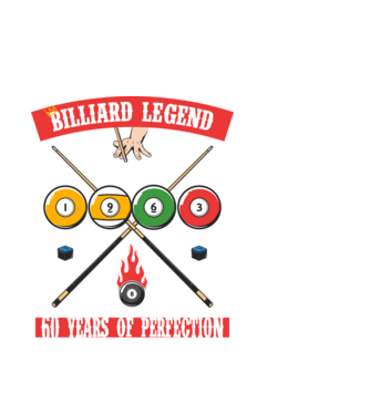 Billiard legend born in 1963 model alb pe tricou