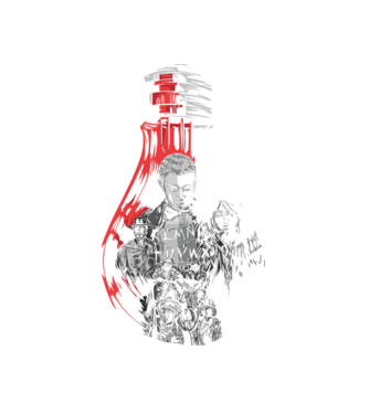 stranger things bulb model alb pe tricou