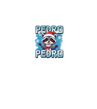 Pedro pedro retro xmas model negru pe tricou