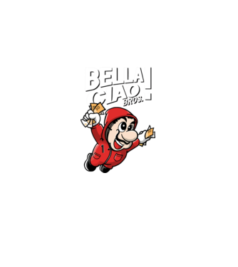 mario la casa de papel model negru pe tricou