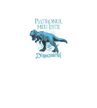 Patronul meu este dinozaurul model negru pe tricou