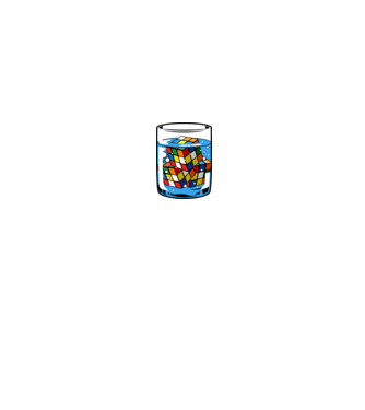 Rubik Ice model alb pe tricou