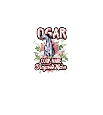Ogar - picioare lungi dragoste multă model alb pe tricou