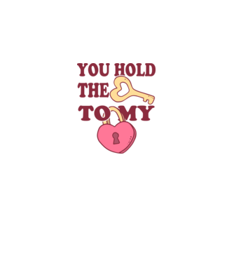 you hold the key to my heart model alb pe tricou