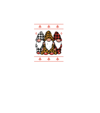 Ugly sweater gnomes model negru pe tricou