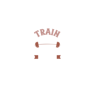 Train Hard model negru pe tricou
