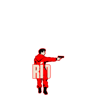 rio la casa de papel model negru pe tricou