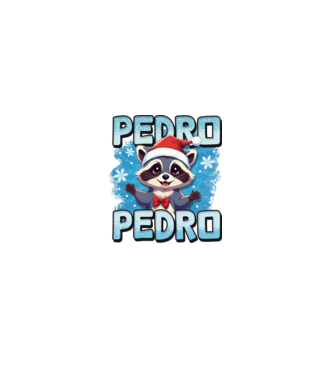 Pedro pedro retro xmas model negru pe tricou