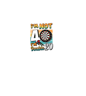 Darts Birthday 40 years old model negru pe tricou